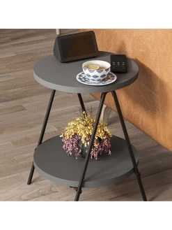 Bijzettafel "Essel" Antraciet - (H)42 Cm