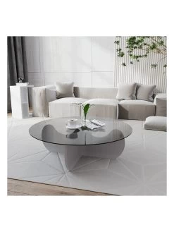 Salontafel "Himalayas" Grijs - (H)30 X Ø 90 Cm