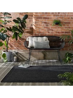 Outdoor-tapijt Zwart -Home Uitgebreid Winkel flair rugs outdoor tapijt zwart 4