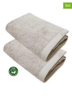 2-delige Set: Handdoeken "Deluxe" Taupe