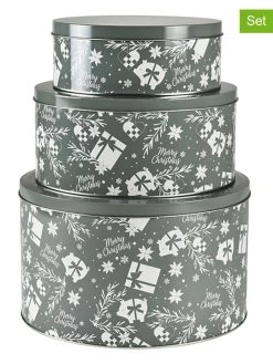 Funktion 3-delige Set: Koekjesdozen Grijs