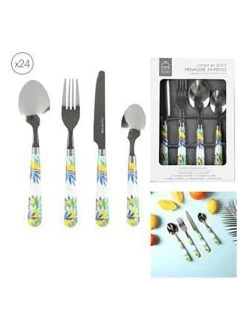 24-delige Bestekset "Rio" Meerkleurig - (H)21 Cm -Home Uitgebreid Winkel garden spirit 24 delige bestekset rio meerkleurig h 21 cm 2