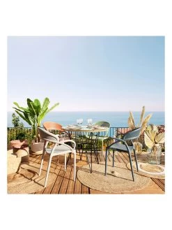 4-delige Set: Tuinstoelen "Santorin" Wit - (B)58,5 X (H)81,5 X (D)57,5 Cm -Home Uitgebreid Winkel garden spirit 4 delige set tuinstoelen santorin wit b 58 5 x h 81 5 x d 57 5 cm 2