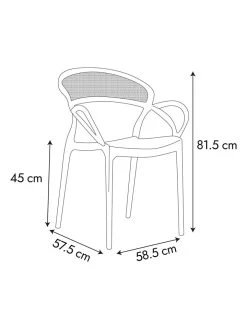 4-delige Set: Tuinstoelen "Santorin" Wit - (B)58,5 X (H)81,5 X (D)57,5 Cm -Home Uitgebreid Winkel garden spirit 4 delige set tuinstoelen santorin wit b 58 5 x h 81 5 x d 57 5 cm 3