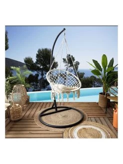 Hangstoel Crème - (L)120 X (B)80 Cm -Home Uitgebreid Winkel garden spirit hangstoel creme l 120 x b 80 cm 3