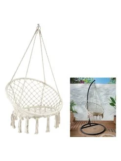 Hangstoel Crème - (L)120 X (B)80 Cm -Home Uitgebreid Winkel garden spirit hangstoel creme l 120 x b 80 cm 4