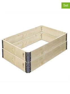 2-delige Set: Plantenkweekbakken Naturel - (L)120 X (B)80 X (H)19,5 Cm