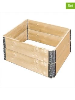 2-delige Set: Plantenkweekbakken Naturel - (L)60 X (B)80 X (H)19,5 Cm