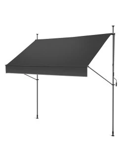 Klem-zonnescherm Antraciet - (L)250 X (B)120 Cm