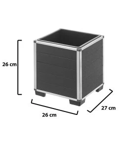 Plantenbak Antraciet - (B)26 X (H)27 X (D)26 Cm -Home Uitgebreid Winkel gartenfreude plantenbak antraciet b 26 x h 27 x d 26 cm 3
