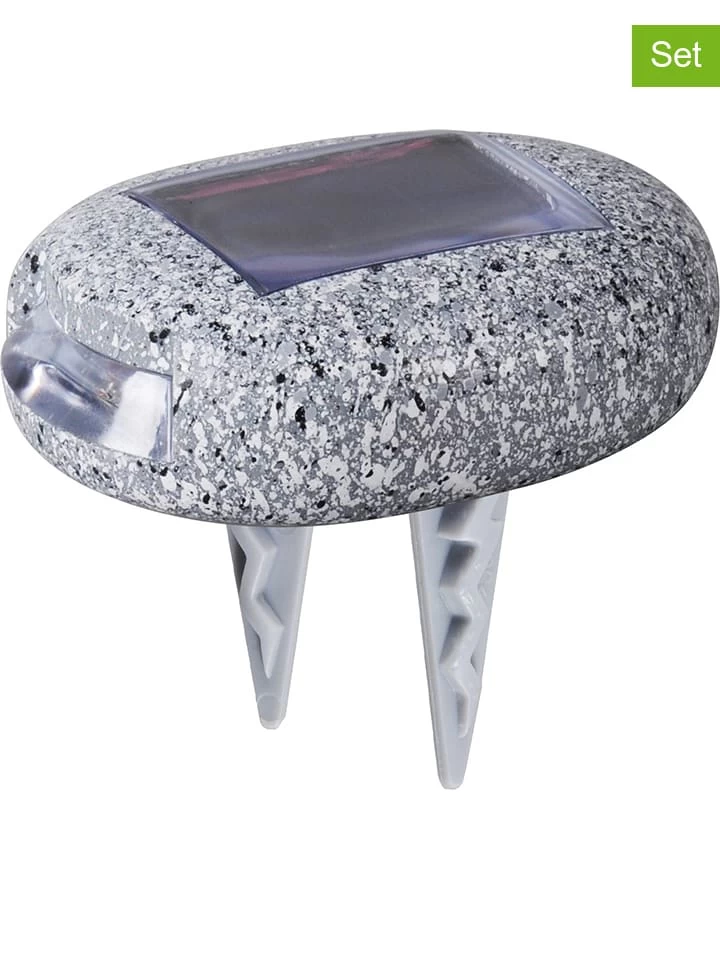3-delige Set: Ledsolartuinstekers Grijs - (B)8,5 X (H)2,5 Cm 3 3-delige Set: Ledsolartuinstekers Grijs - (B)8,5 X (H)2,5 Cm