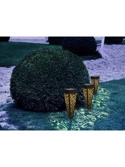 3-delige Set: Ledsolartuinstekers Zwart - (H)33 Cm -Home Uitgebreid Winkel globo lighting 3 delige set ledsolartuinstekers zwart h 33 cm 4