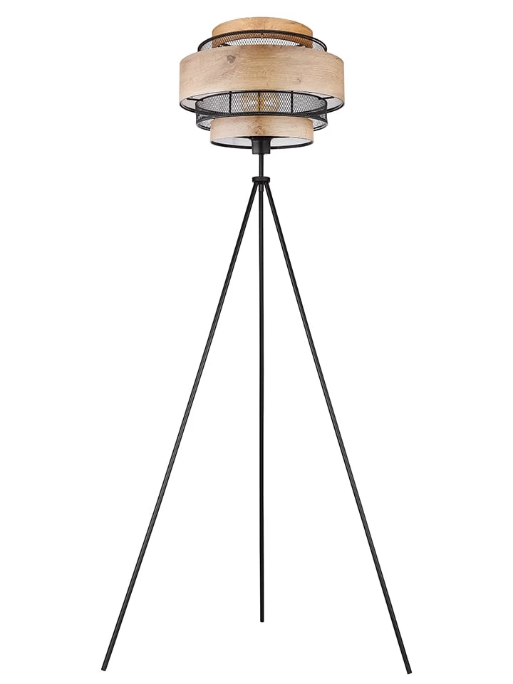 Staande Lamp "Soeni" Zwart/lichtbruin - (H)150 X Ø 60 Cm 4 Staande Lamp "Soeni" Zwart/lichtbruin - (H)150 X Ø 60 Cm - Afbeelding 2