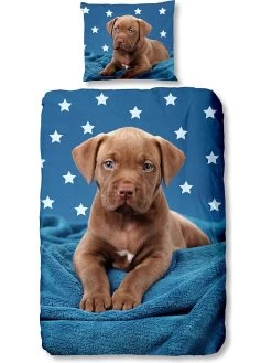 Beddengoedset "Pup" Blauw