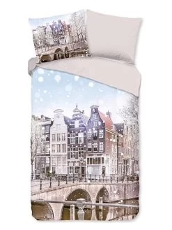 Flanellen Beddengoedset "Amsterdam" Meerkleurig