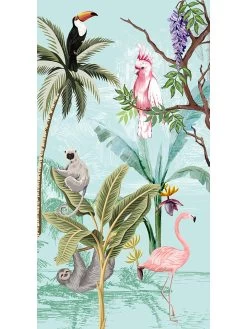 Strandlaken "Ronin" Turquoise/meerkleurig