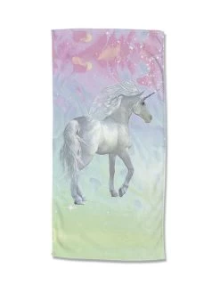 Strandlaken "Unicorn" Turquoise/paars