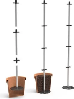 Tomatenklimhulp "Tomato Buddy" Grijs - (H)128 Cm