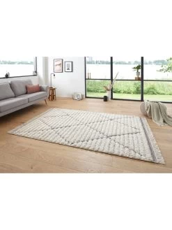 Hoogpolig Tapijt "Fulani" Crème/grijs -Home Uitgebreid Winkel hanse home hoogpolig tapijt fulani creme grijs 3