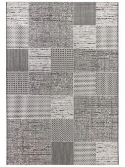 Indoor-/outdoortapijt "Agen" Antraciet/crème