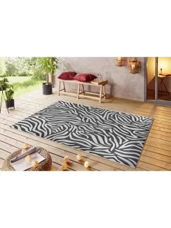 Indoor-/outdoortapijt "Cebra" Zwart -Home Uitgebreid Winkel hanse home indoor outdoortapijt cebra zwart 5