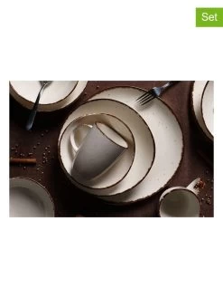 16-delig Combiservies Beige/bruin