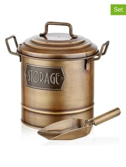 2-delige Set: Voorraadcontainer Met Schep Lichtbruin - (B)23 X (H)26 X (D)18 Cm