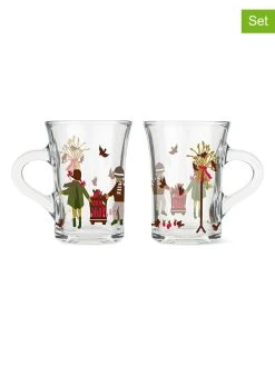 2-delige Set: Kerstglazen "Holmegaard" Transparant/meerkleurig - 260 Ml