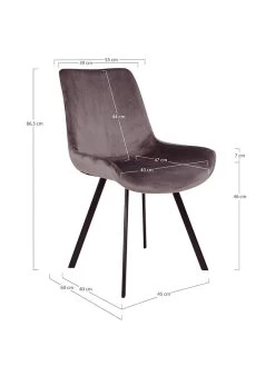 2-delige Set: Stoelen Grijs - (B)60 X (H)55 X (D)86,5 Cm -Home Uitgebreid Winkel house nordic 2 delige set stoelen grijs b 60 x h 55 x d 86 5 cm 4