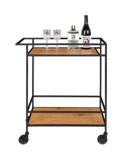 Keukenwagen Lichtbruin/zwart - (B)68 X (H)79 X (D)40 Cm -Home Uitgebreid Winkel house nordic keukenwagen lichtbruin zwart b 68 x h 79 x d 40 cm 2