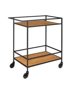 Keukenwagen Lichtbruin/zwart - (B)68 X (H)79 X (D)40 Cm