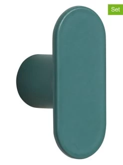 2-delige Set: Haken "Piccolo" Groen - (L)7 X (B)4 Cm