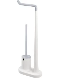 Toiletborstelgarnituur "Cade" Wit/grijs - (B)23,2 X (H)63,5 X (D)14 Cm