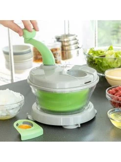 Innovagoods 4-in-1 Saladecentrifuge Groen - (D)25 X Ø 20 Cm -Home Uitgebreid Winkel innovagoods 4 in 1 saladecentrifuge groen d 25 x o 20 cm 2