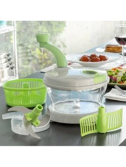 Innovagoods 4-in-1 Saladecentrifuge Groen - (D)25 X Ø 20 Cm -Home Uitgebreid Winkel innovagoods 4 in 1 saladecentrifuge groen d 25 x o 20 cm 3