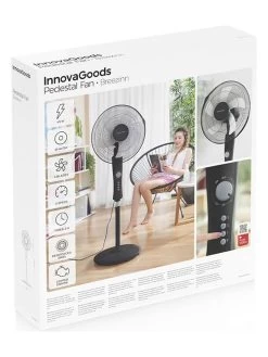 Innovagoods Staande Ventilator Zwart - (H)138 X Ø 40 Cm -Home Uitgebreid Winkel innovagoods staande ventilator zwart h 138 x o 40 cm 1