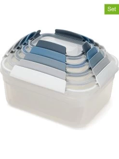5-delige Set: Vershoudboxen "Nest" Lichtblauw/grijs