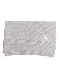 Gebreide Deken "Knitt" Grijs - (L)100 X (B)75 Cm