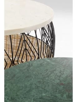 2-delige Set: Bijzettafels "Esha" Crème/grijs/lichtbruin -Home Uitgebreid Winkel kare 2 delige set bijzettafels esha creme grijs lichtbruin 5