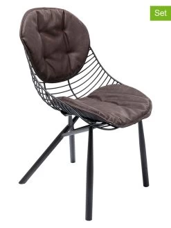 2-delige Set: Eetkamerstoelen "Fynn" Bruin - (B)60,5 X (H)90,5 X (D)48 Cm