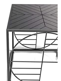 2-delige Set: Salontafels "Techno" Zwart/goudkleurig -Home Uitgebreid Winkel kare 2 delige set salontafels techno zwart goudkleurig 3