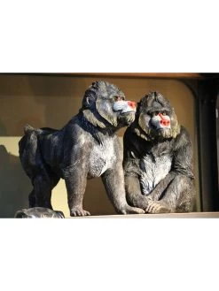 Decoratief Figuur "Walking Mandrill" Bruin - (B)47 X (H)37 X (D)19 Cm -Home Uitgebreid Winkel kare decoratief figuur walking mandrill bruin b 47 x h 37 x d 19 cm 7