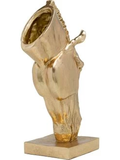 Decoratief Object "Horse Face" Goudkleurig - (B)30 X (H)57 X (D)21 Cm -Home Uitgebreid Winkel kare decoratief object horse face goudkleurig b 30 x h 57 x d 21 cm 1