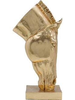 Decoratief Object "Horse Face" Goudkleurig - (B)30 X (H)57 X (D)21 Cm -Home Uitgebreid Winkel kare decoratief object horse face goudkleurig b 30 x h 57 x d 21 cm 3