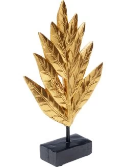 Decoratief Object "Leaves" Goudkleurig - (B)15 X (H)25 X (D)4 Cm -Home Uitgebreid Winkel kare decoratief object leaves goudkleurig b 15 x h 25 x d 4 cm 1