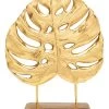 Decoratief Object "Monstera Leaf" Goudkleurig - (B)26,5 X (H)36 X (D)9 Cm