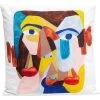 Kussen "Artistic Face" Meerkleurig - (L)45 X (B)45 Cm -Home Uitgebreid Winkel kare kussen artistic face meerkleurig l 45 x b 45 cm