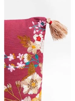 Kussen "Embroidery Blossom" Roze - (L)50 X (B)50 Cm -Home Uitgebreid Winkel kare kussen embroidery blossom roze l 50 x b 50 cm 2