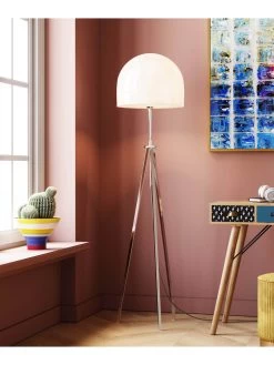 Staande Lamp "Brody" Wit - (H)160 X Ø 40 Cm -Home Uitgebreid Winkel kare staande lamp brody wit h 160 x o 40 cm 4