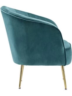 Fauteuil "Poola" Petrol - (B)67 X (H)78 X (D)76 Cm -Home Uitgebreid Winkel kayoom fauteuil poola petrol b 67 x h 78 x d 76 cm 2